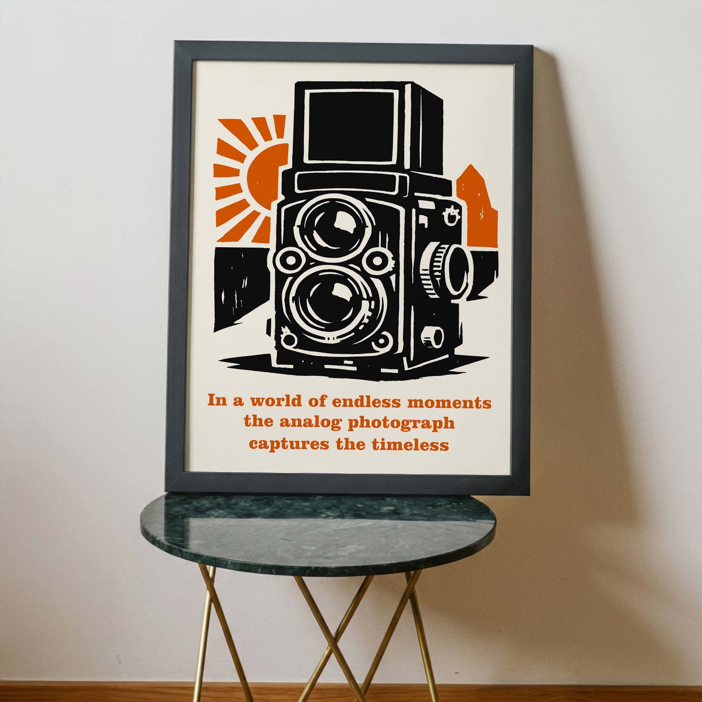 Vintage Twin Lens Camera Photography Poster