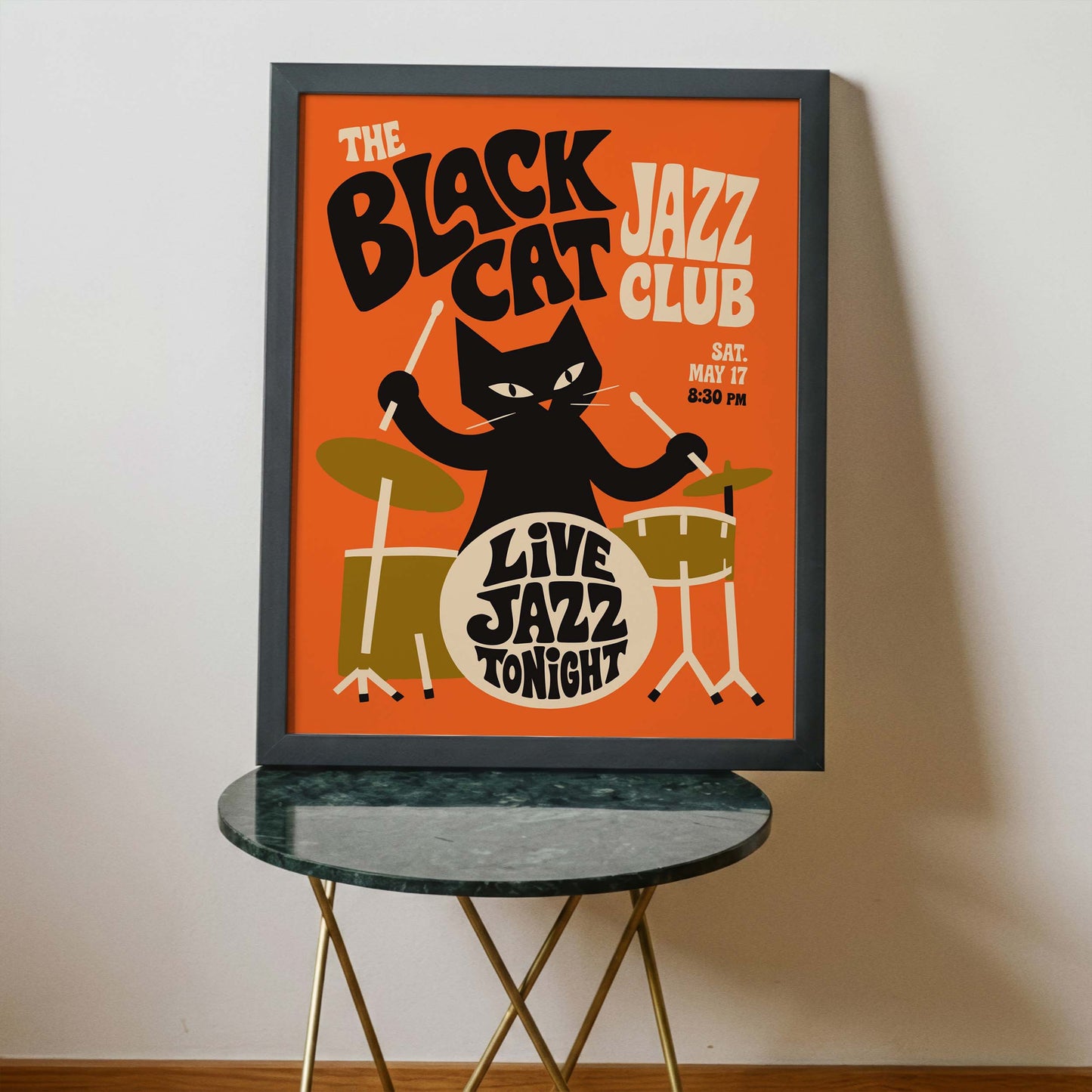 Black Cat Jazz Club Poster