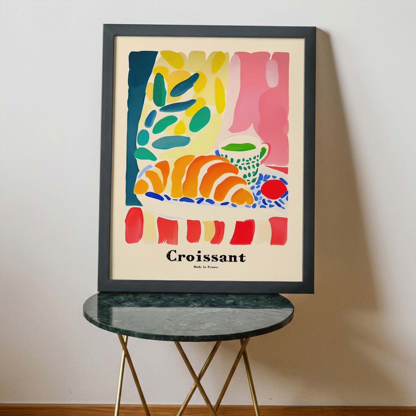 French Croissant Kitchen Wall Art Print