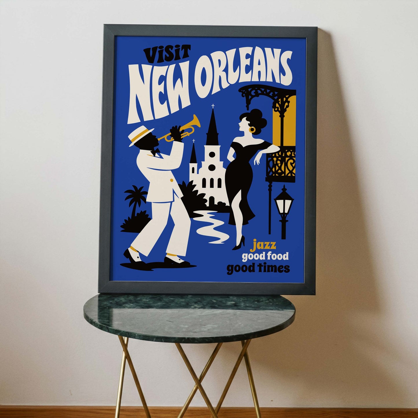 New Orleans Jazz Travel Vintage Poster