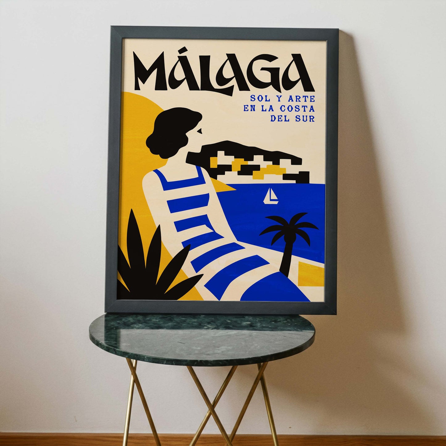Málaga Costa del Sol Travel Poster