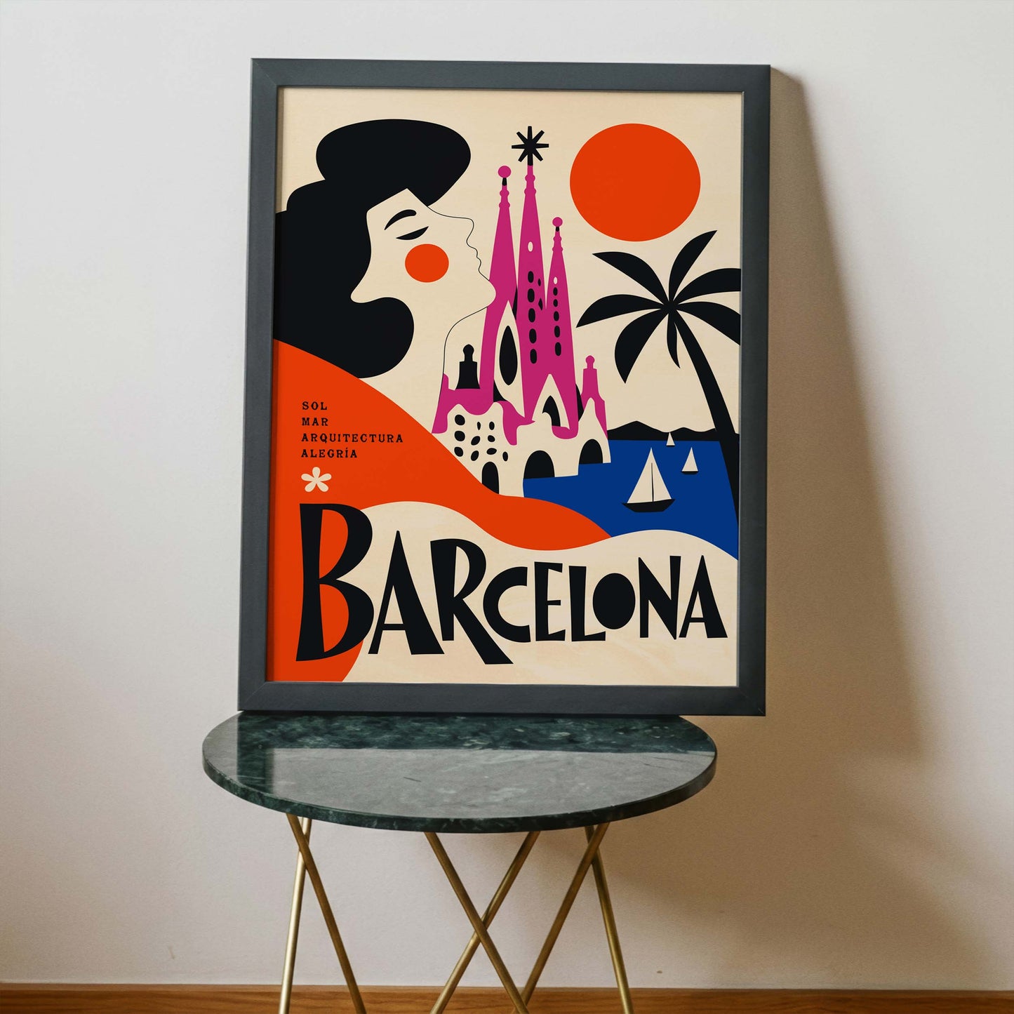 Barcelona Spain Travel Poster