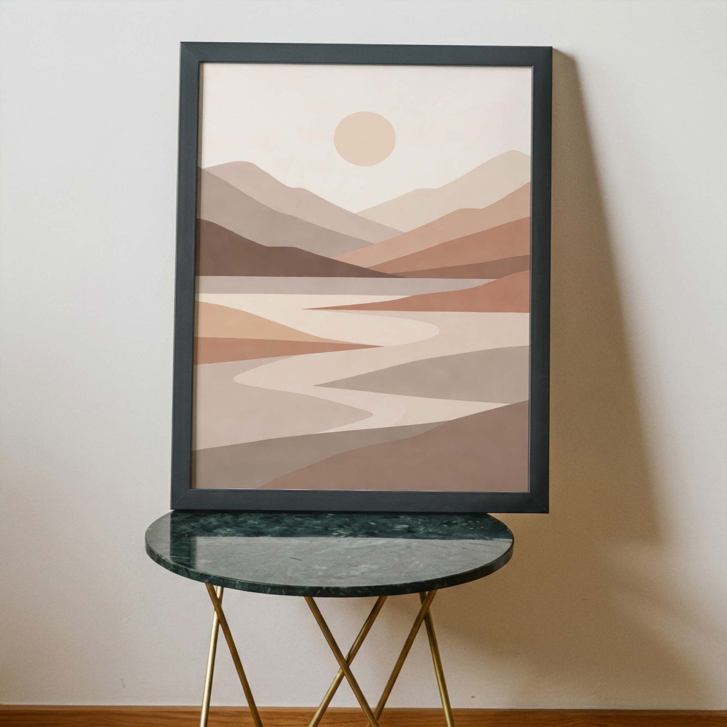 Abstract Desert Mountain Landscape Wall Art