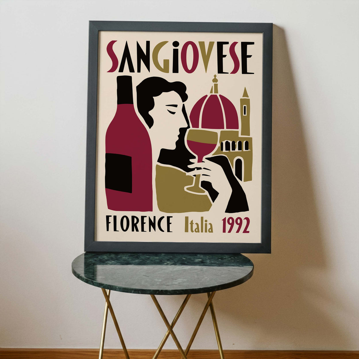 Sangiovese Wine Poster For Dining Room