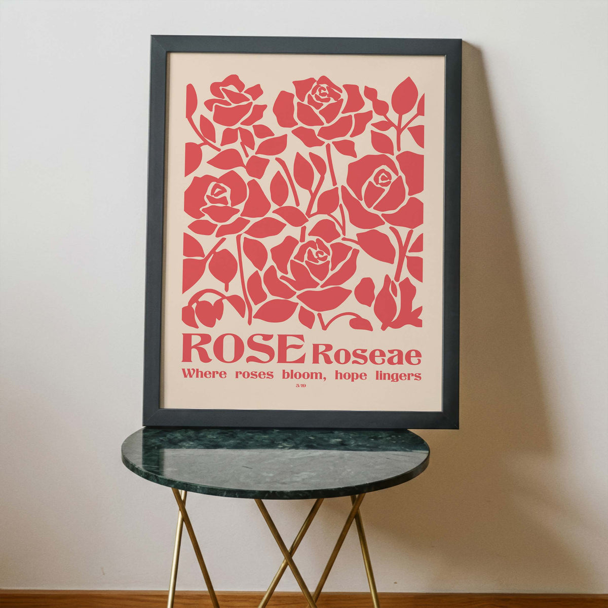 Blush Rose Garden Botaniczny Print