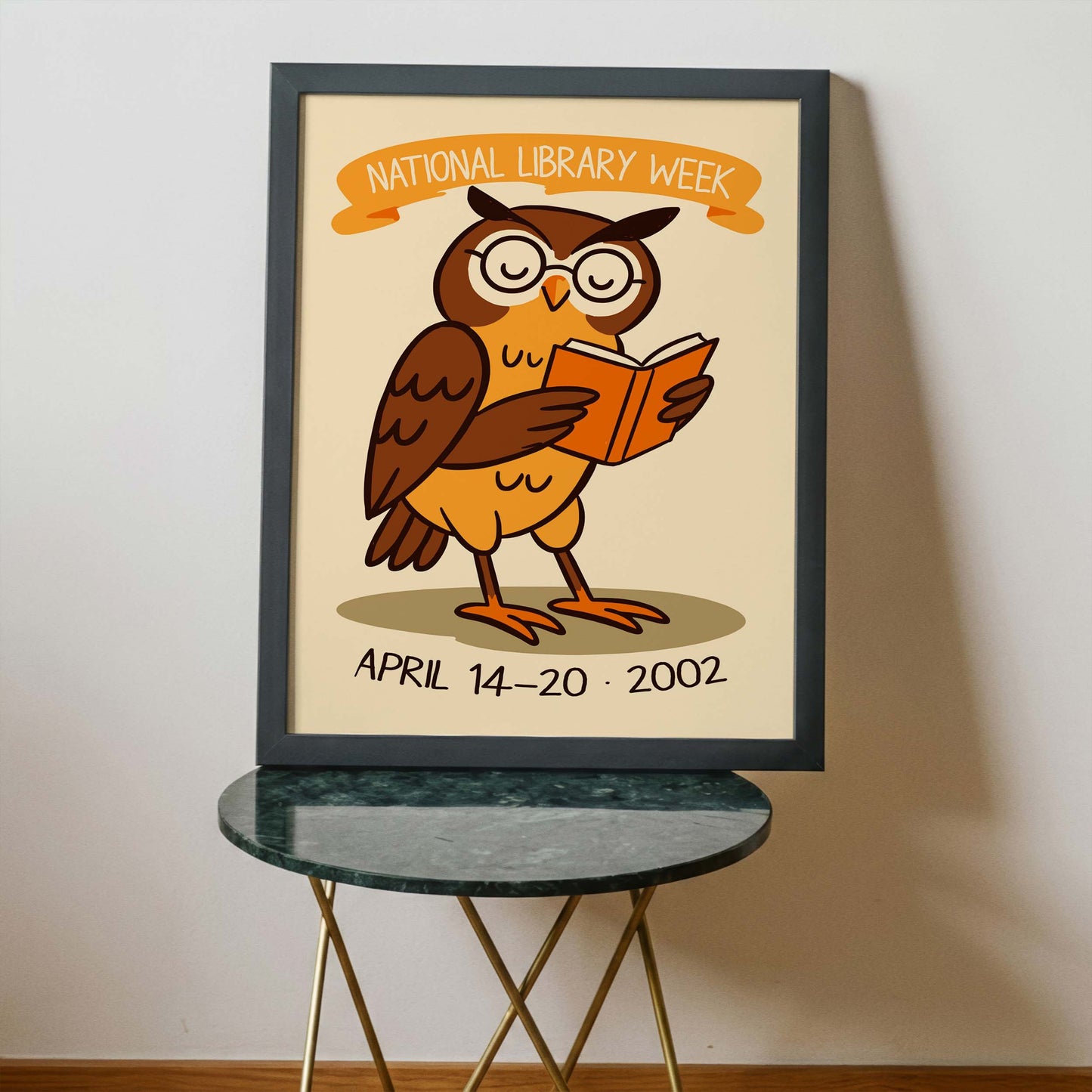 National Library Week Owl Poster