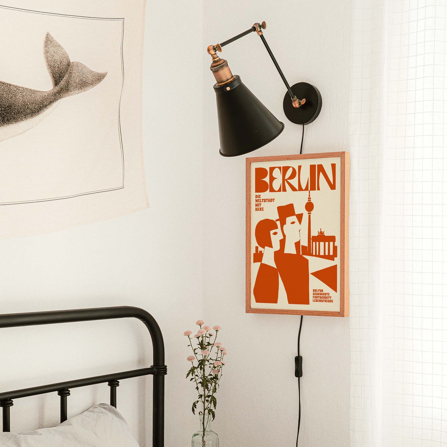 Retro Berlin City Art Print