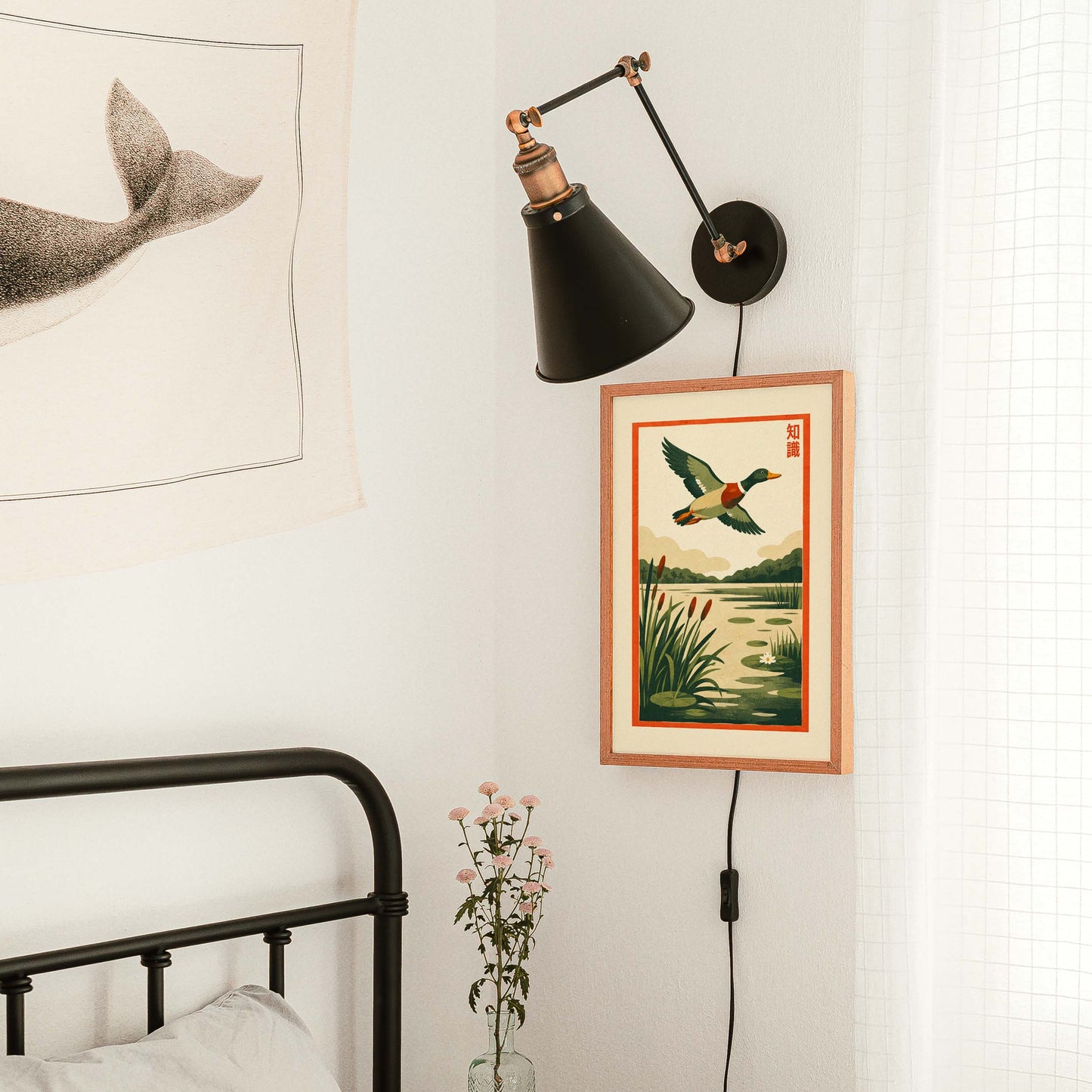 Flying Duck Japanese Art Print