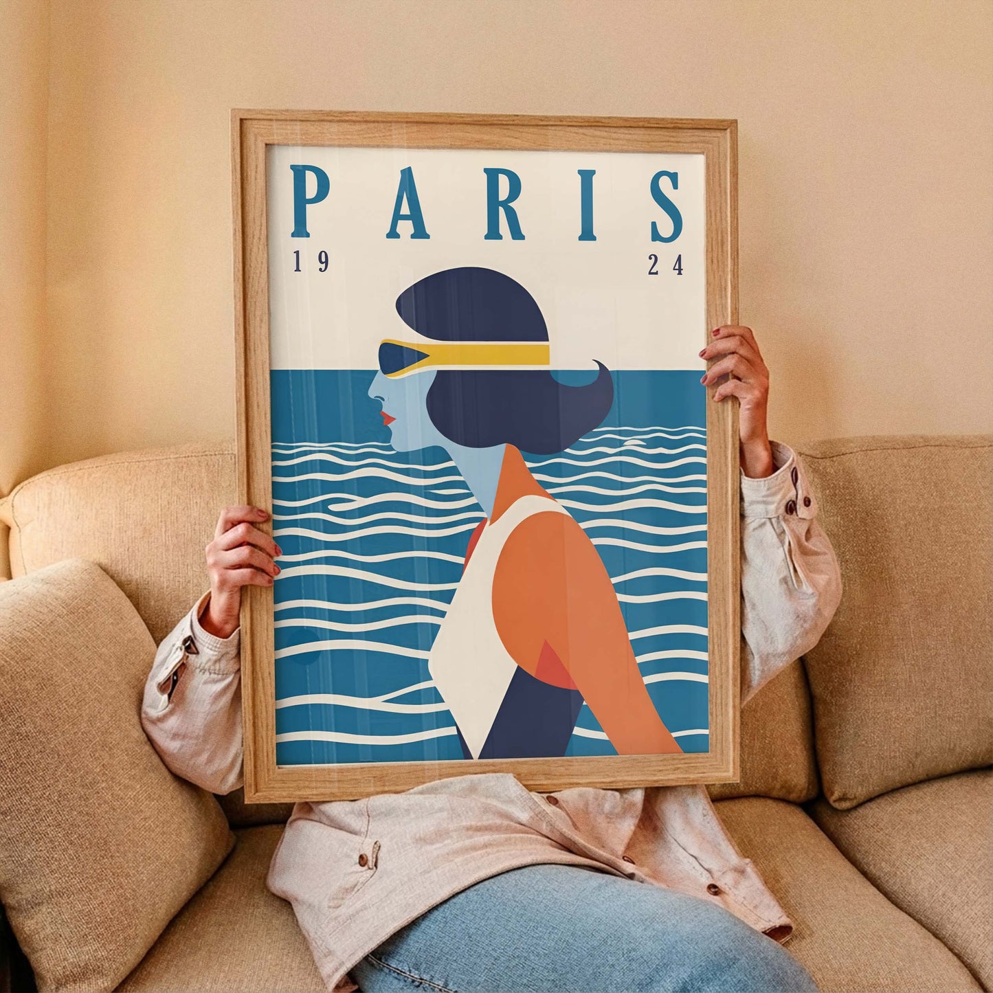 Paris Coastal Travel Poster Print