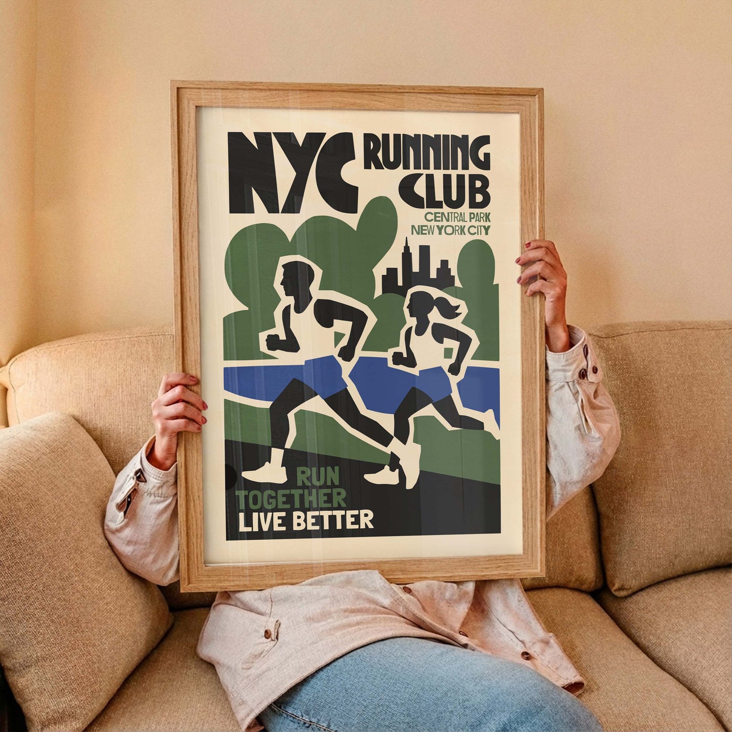 NYC Running Club Poster For Gym