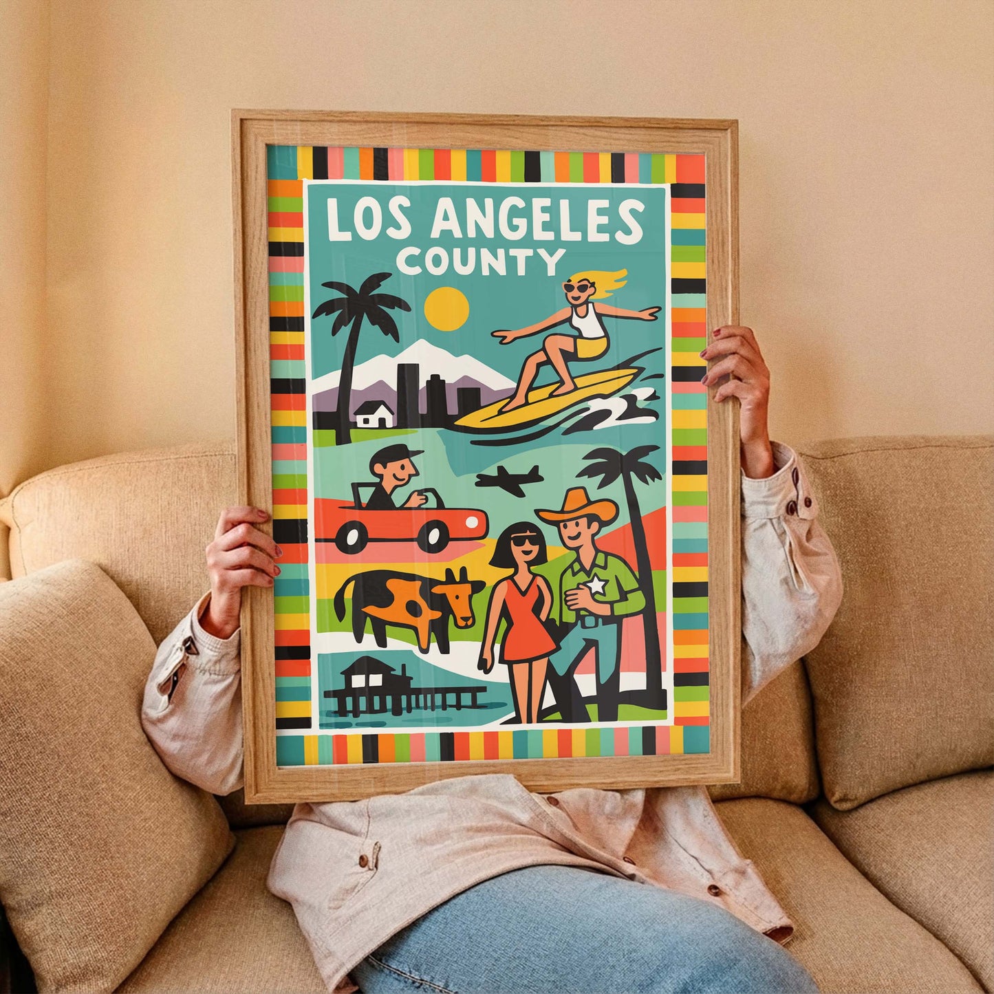 Los Angeles County Travel Poster