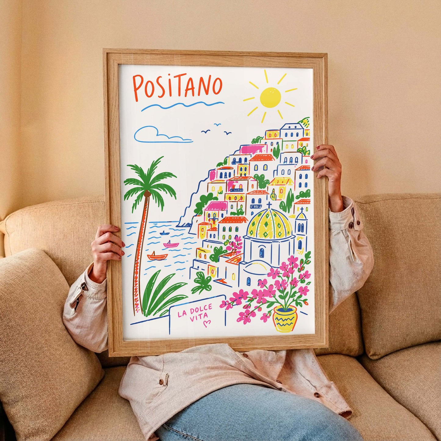 Positano Amalfi Coast Travel Print