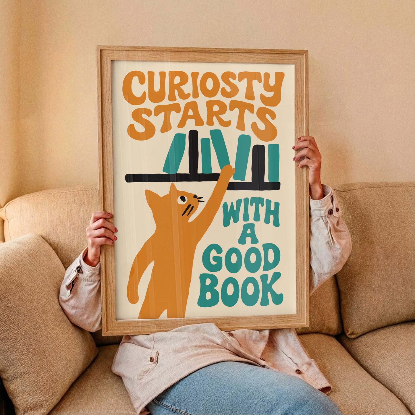 Curiosity Starts With Books Print