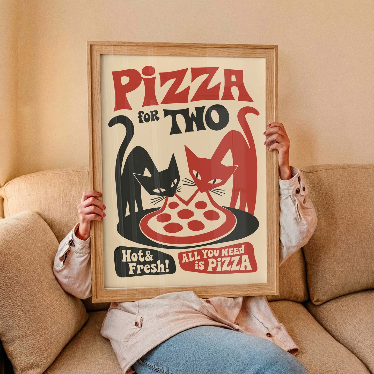 Pizza For Two Wall Art
