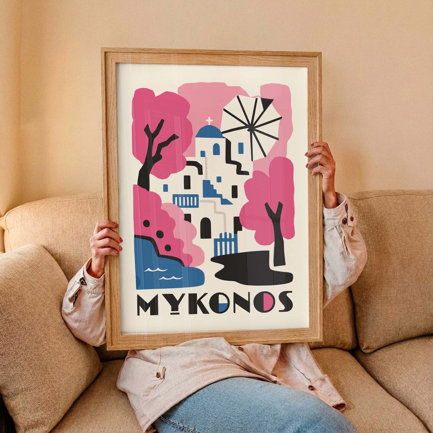 Mykonos Wall Art Bedroom
