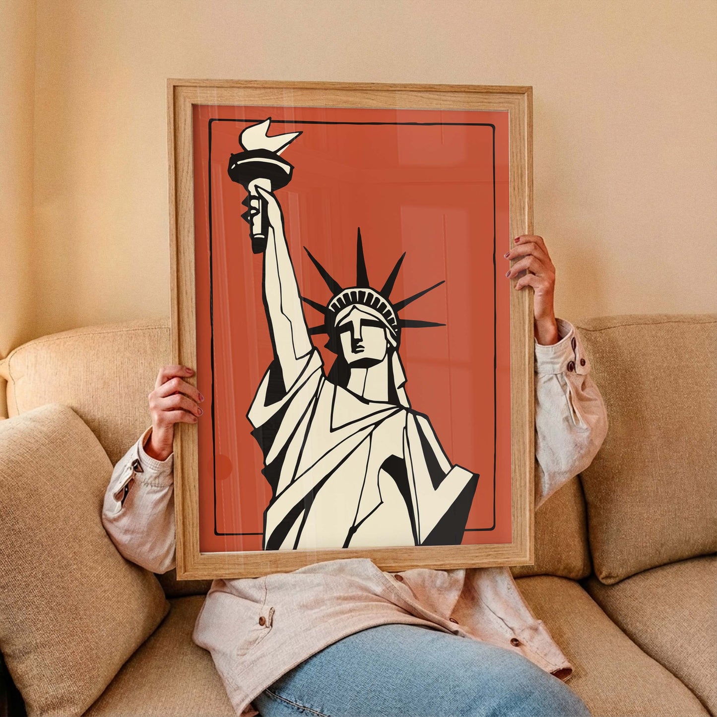 Statue of Liberty Vintage Travel Poster