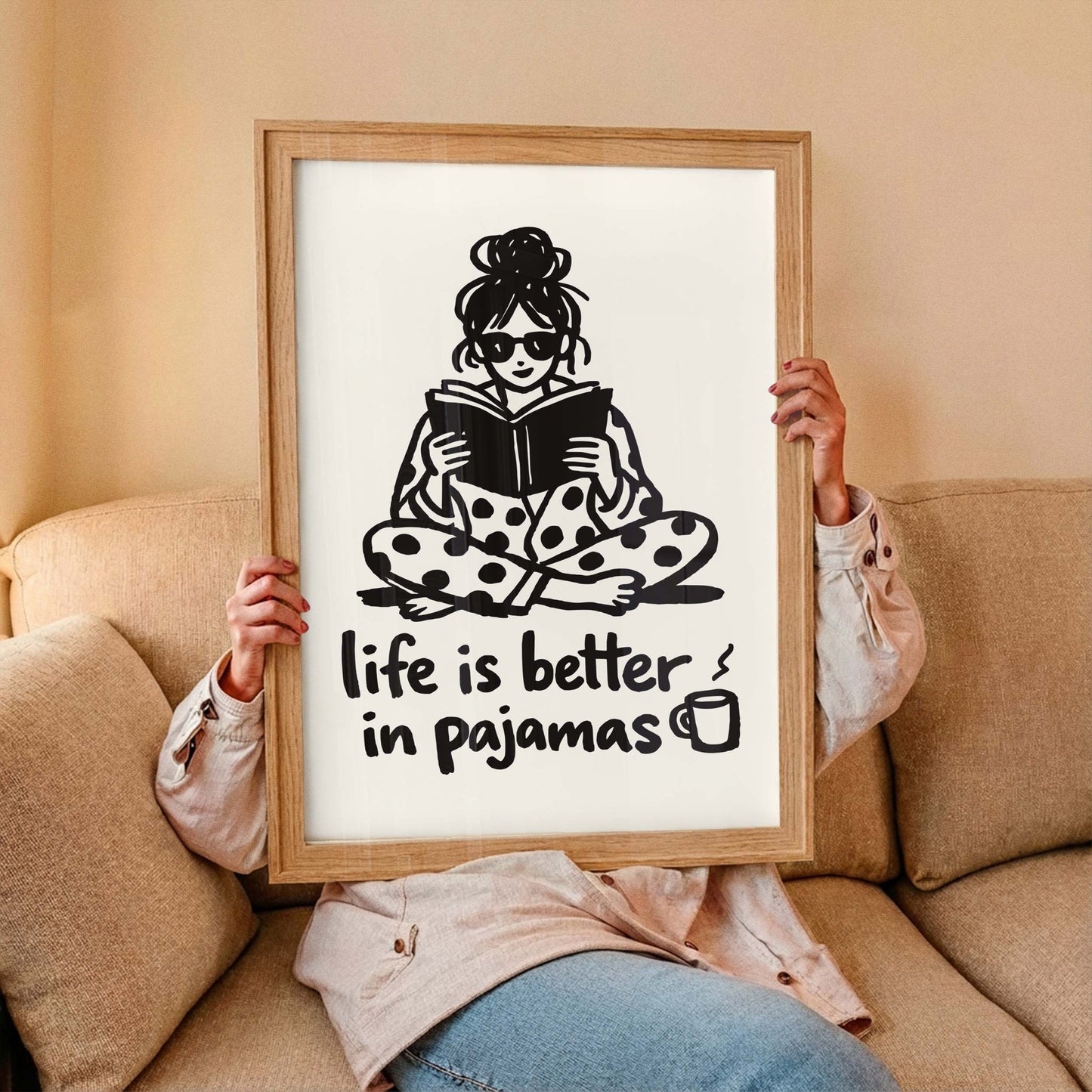 Pajamas Girly Poster Print