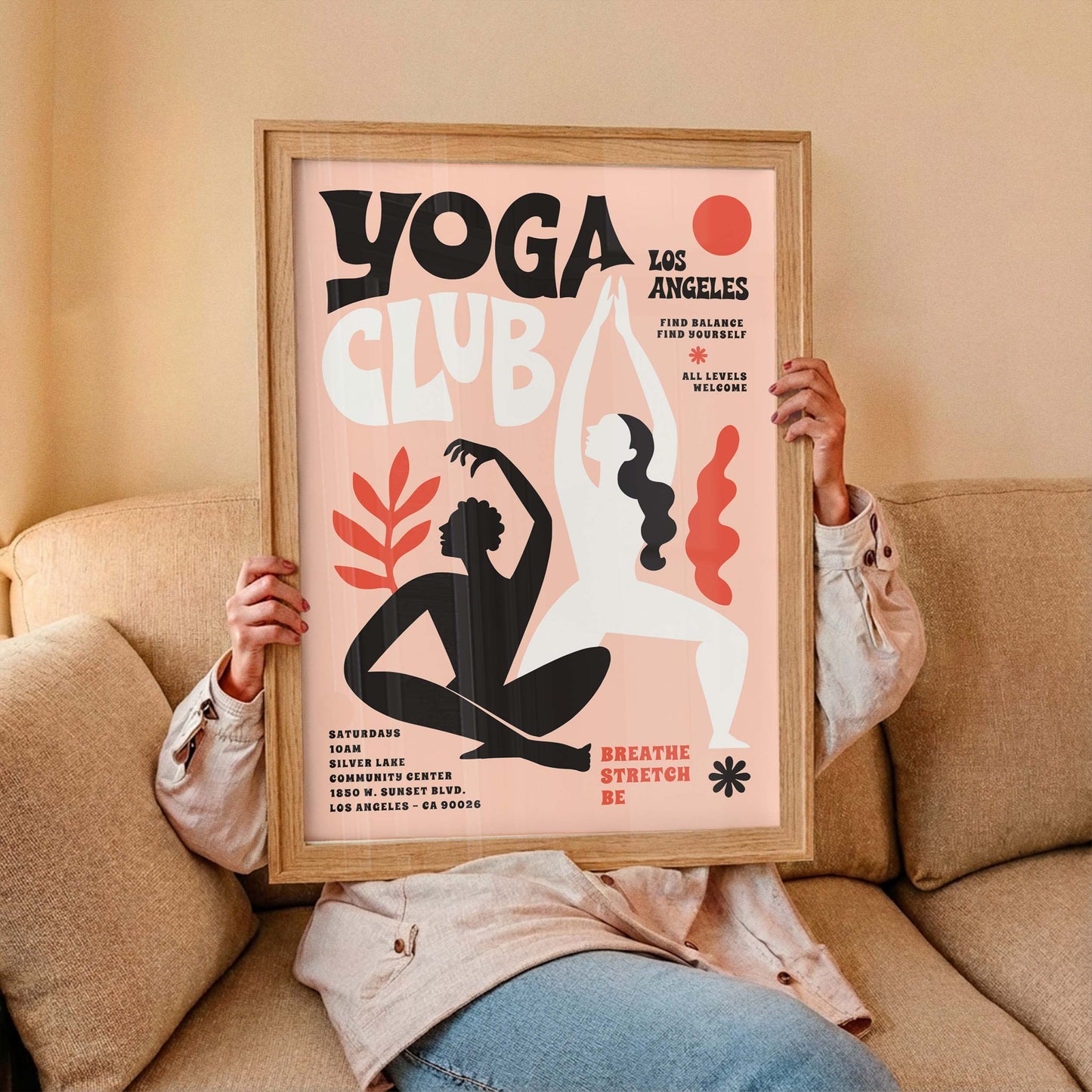 Yoga Club Wall Art Print
