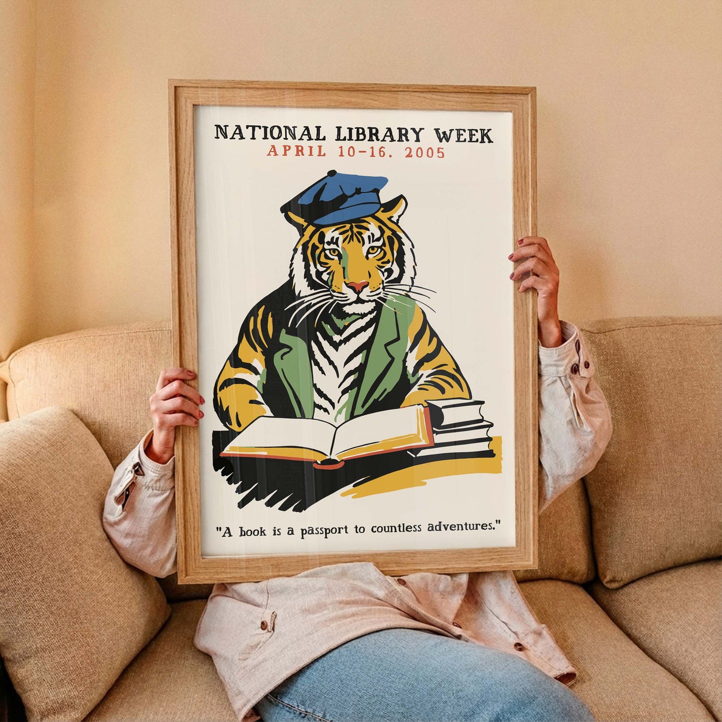 National Library Week Tiger Poster
