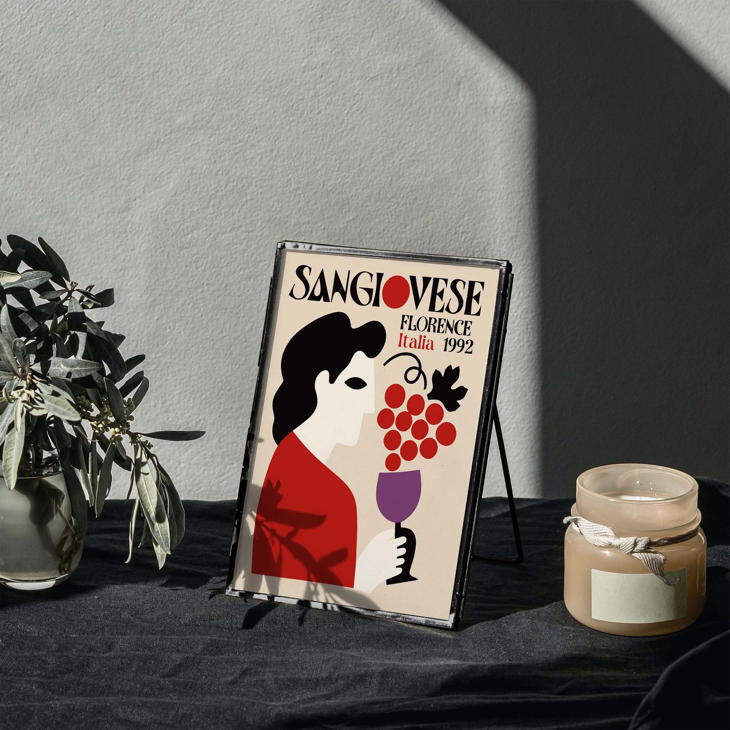 Sangiovese Florence Wine Poster