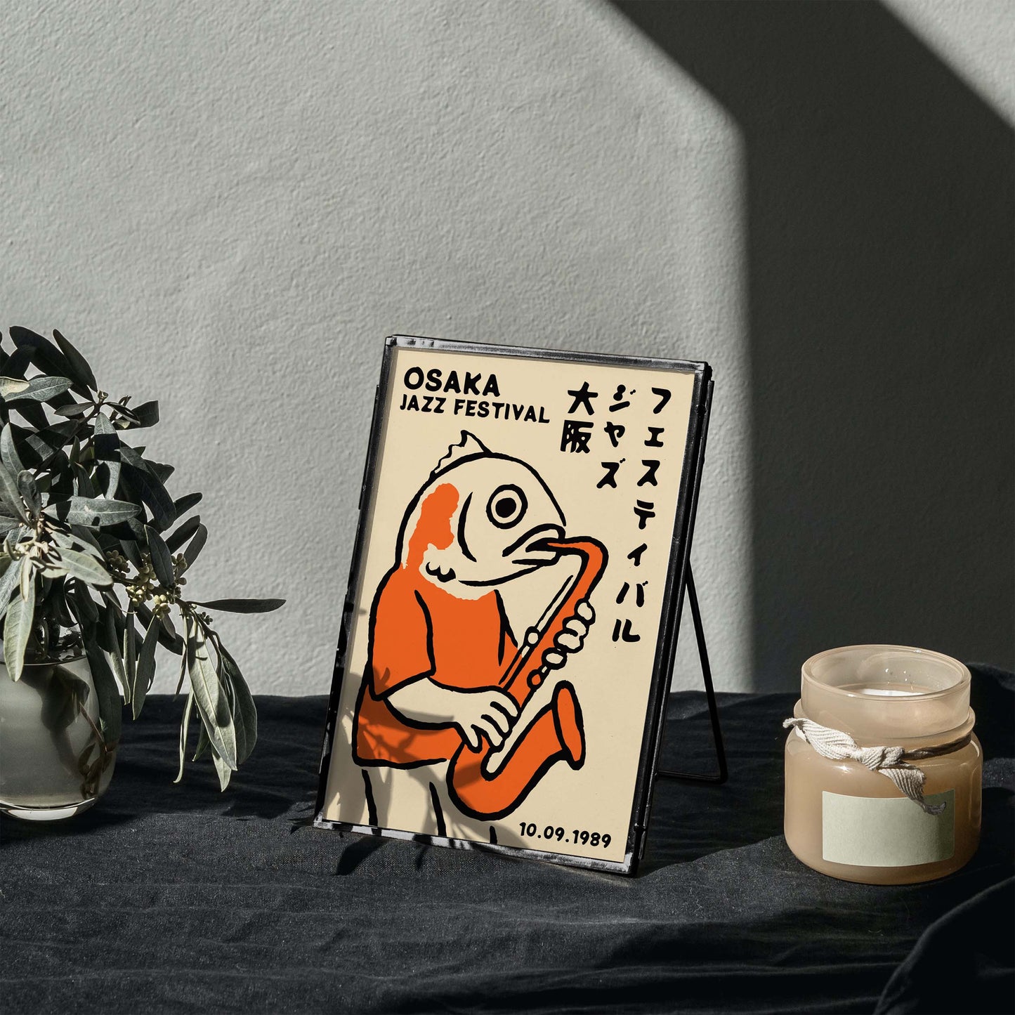 Osaka Jazz Festival Fish Poster Print