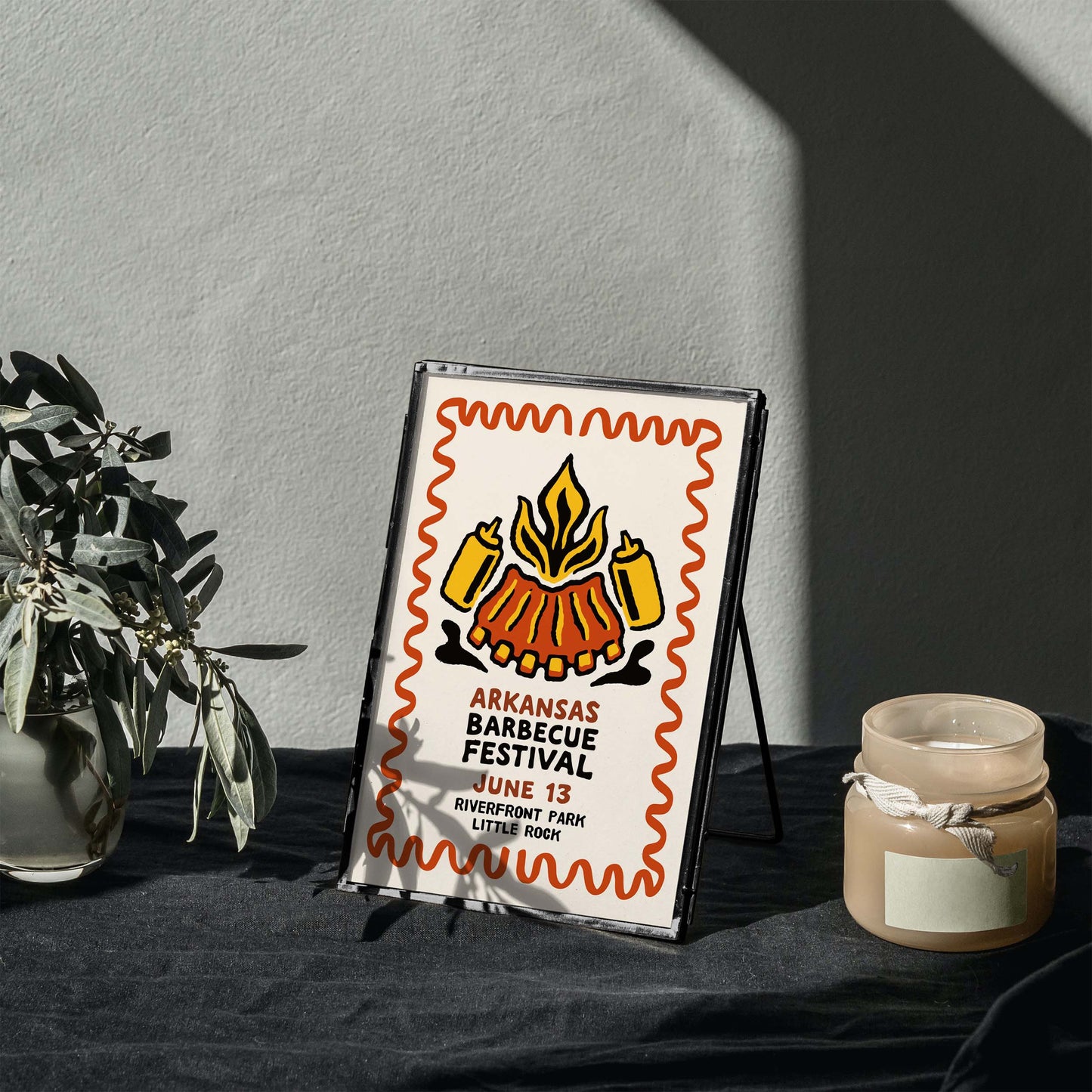 Arkansas BBQ Festival Poster Wall Art
