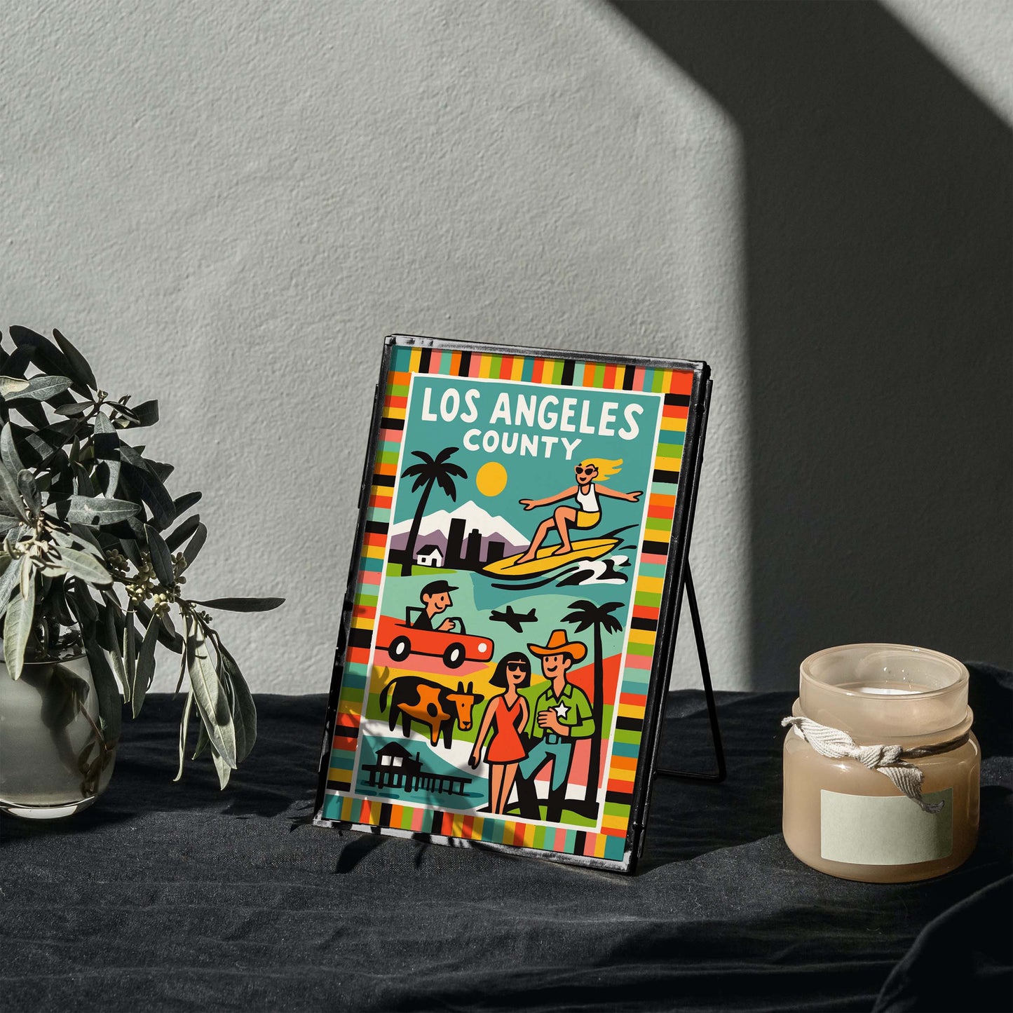 Los Angeles County Travel Poster