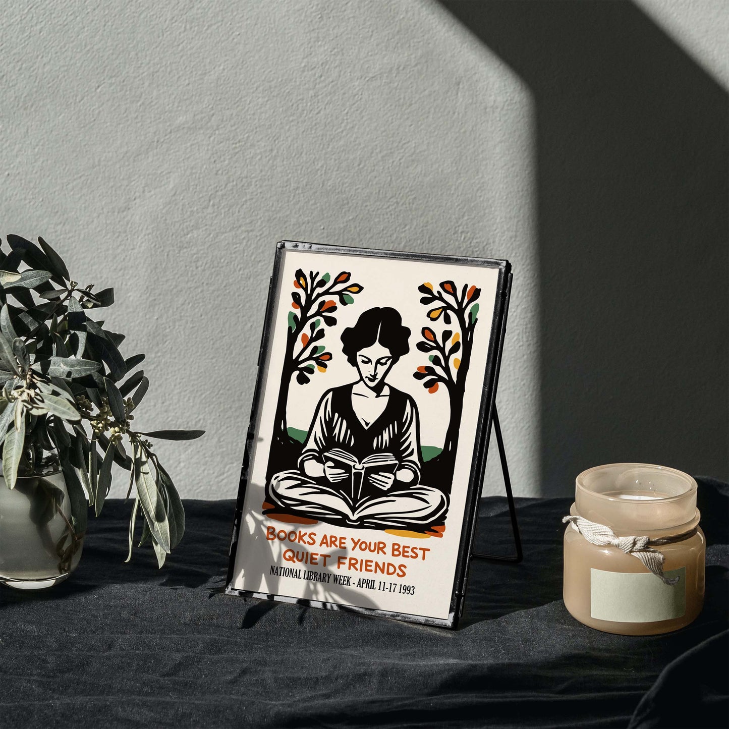 Quiet Reading Woman Poster