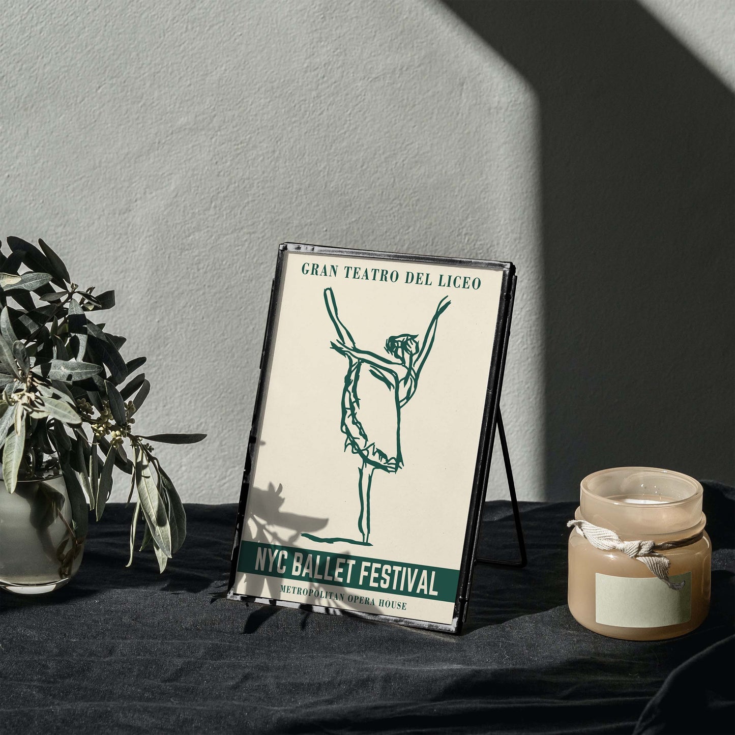 NYC Ballet Festival Line Art Poster Wall Art