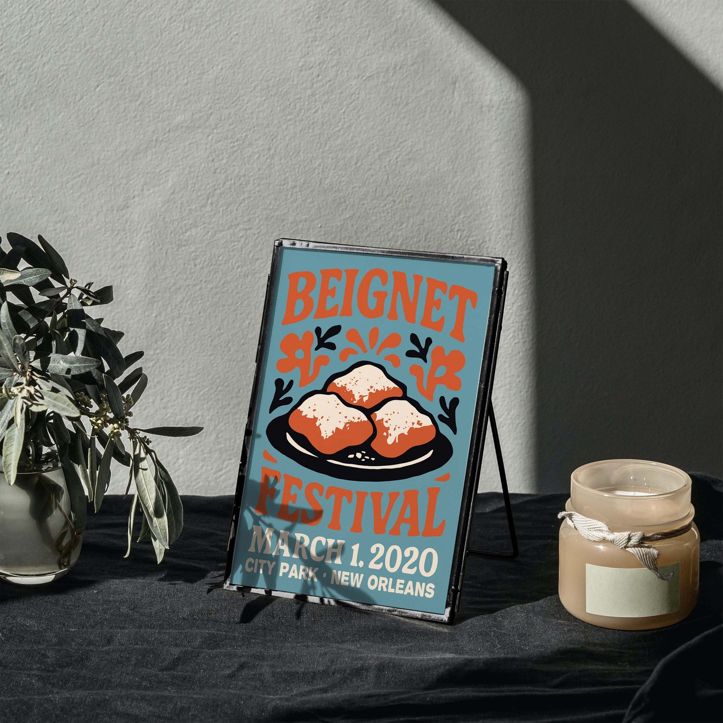 Sztuka ścienna do kuchni z motywem pączków Beignet