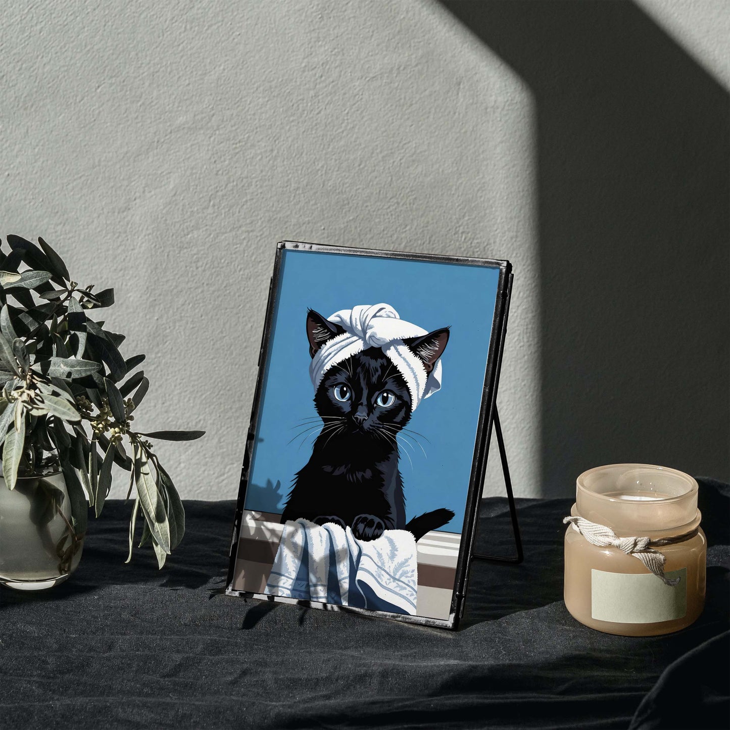 Bathroom Cat Poster