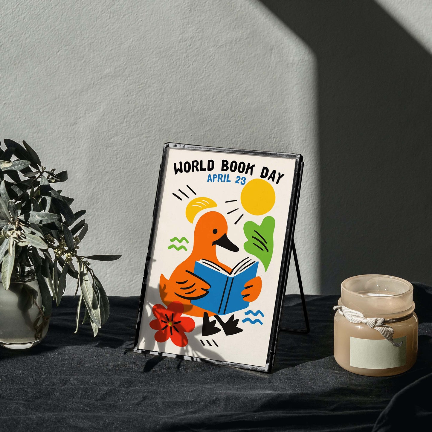Duck Reading Poster