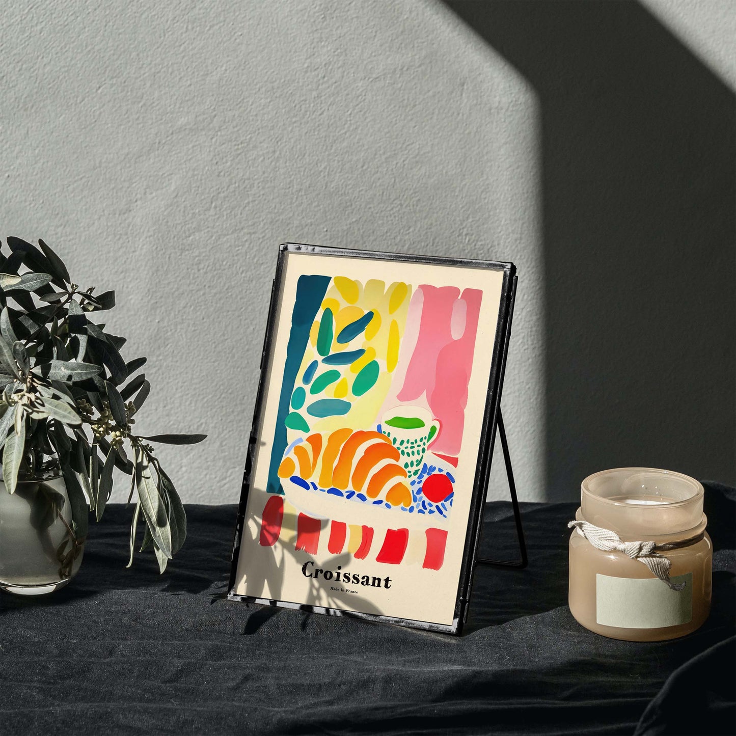 French Croissant Kitchen Wall Art Print
