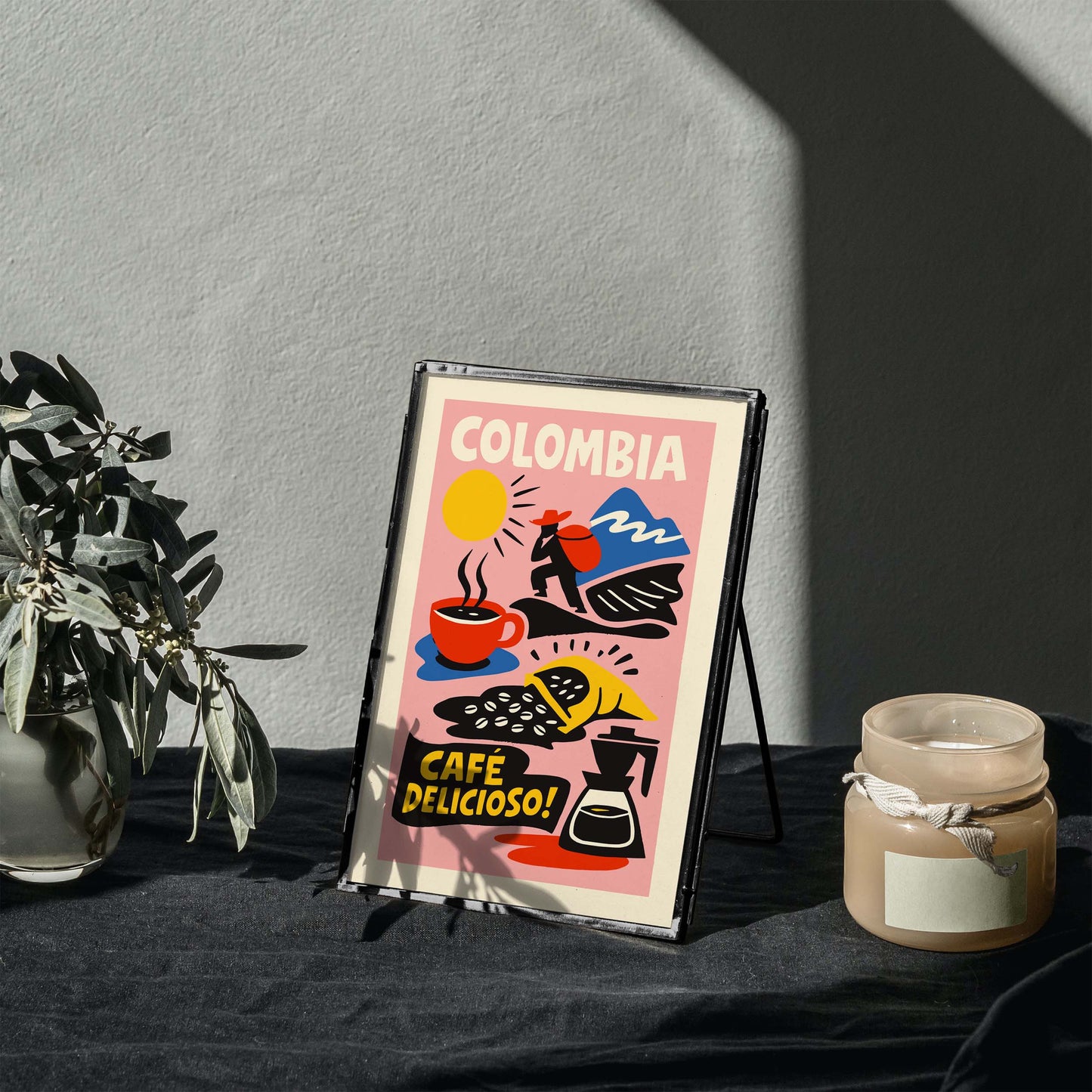Colombia Coffee Wall Art Kitchen
