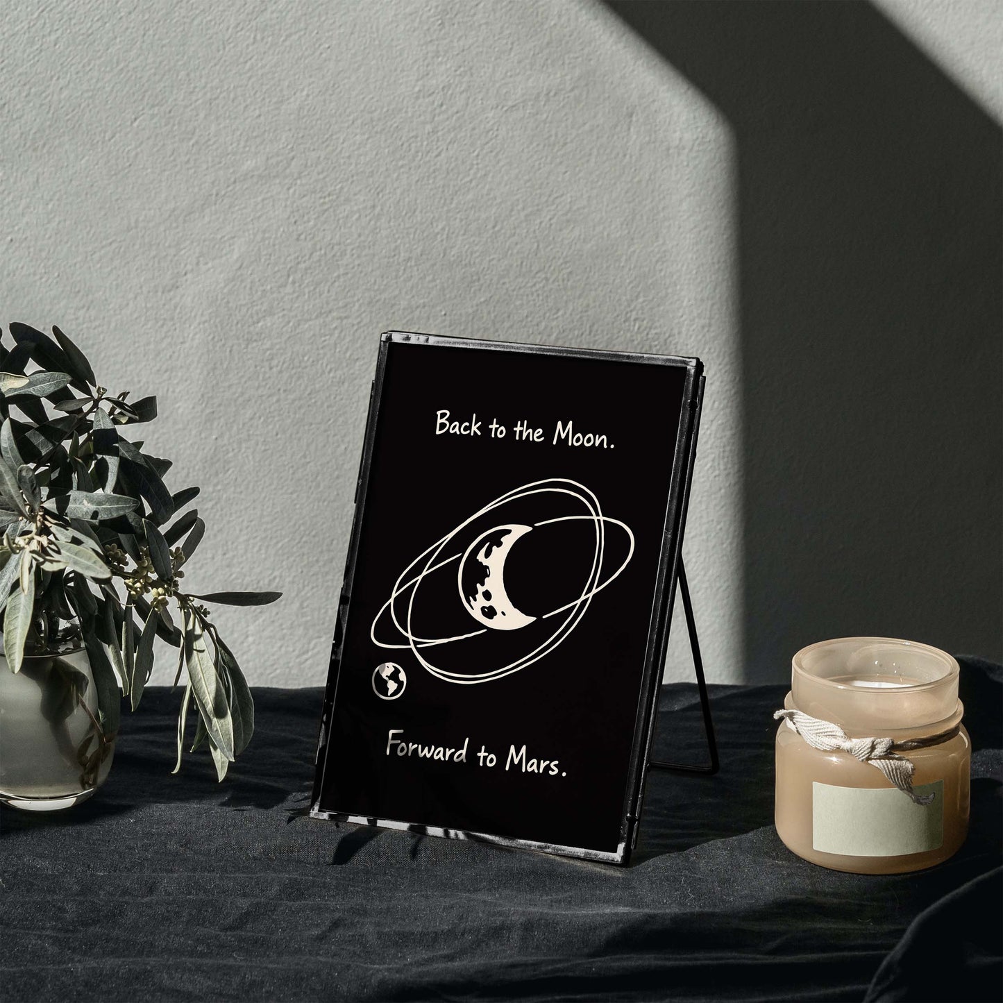 Moon Mars Space Quote Poster