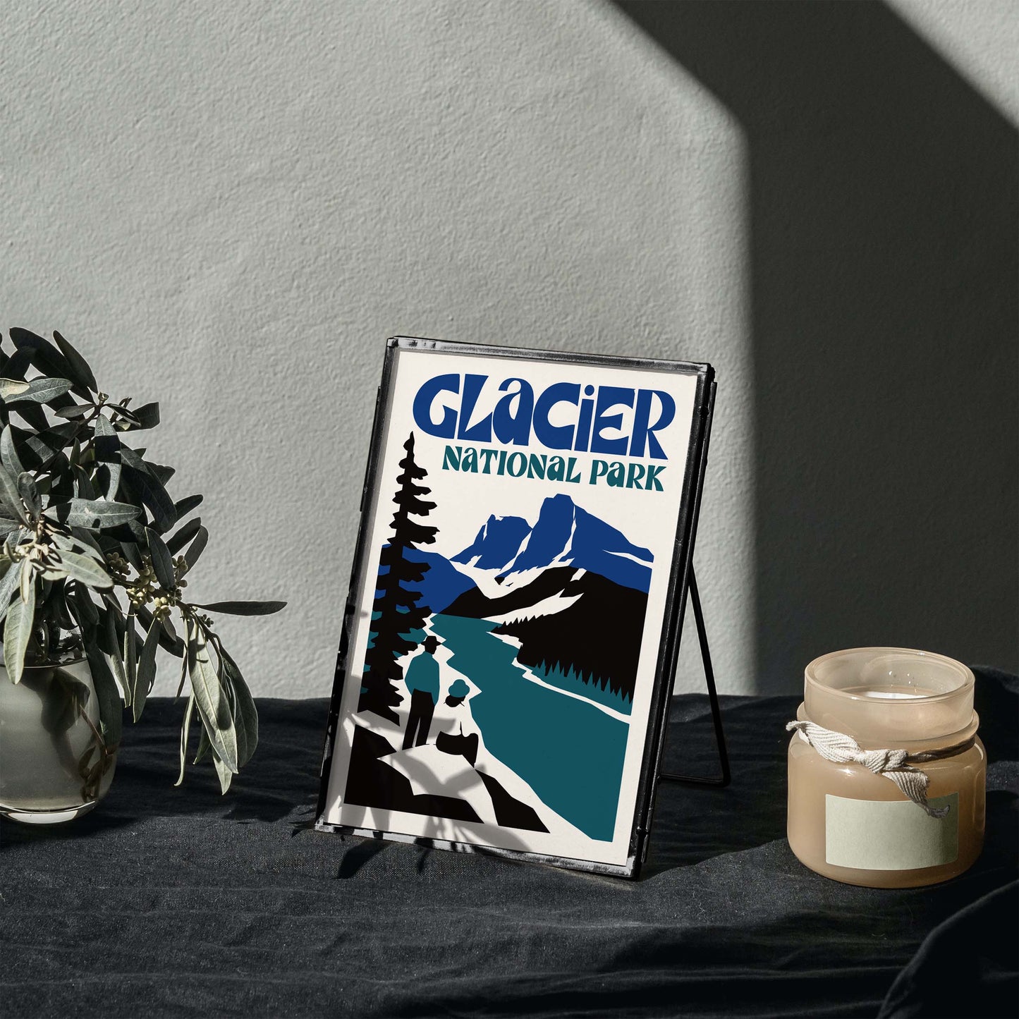 Vintage Glacier National Park Travel Poster