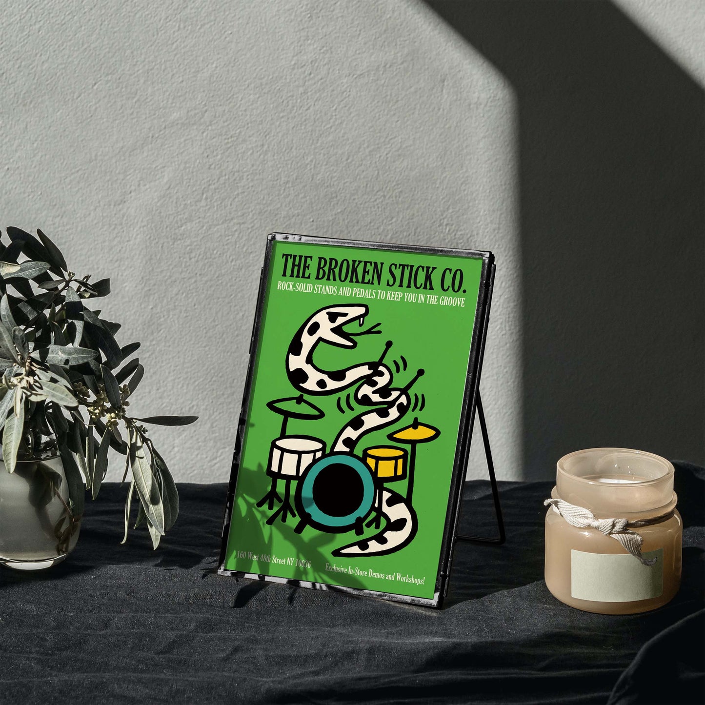 The Broken Stick Drum Store Poster
