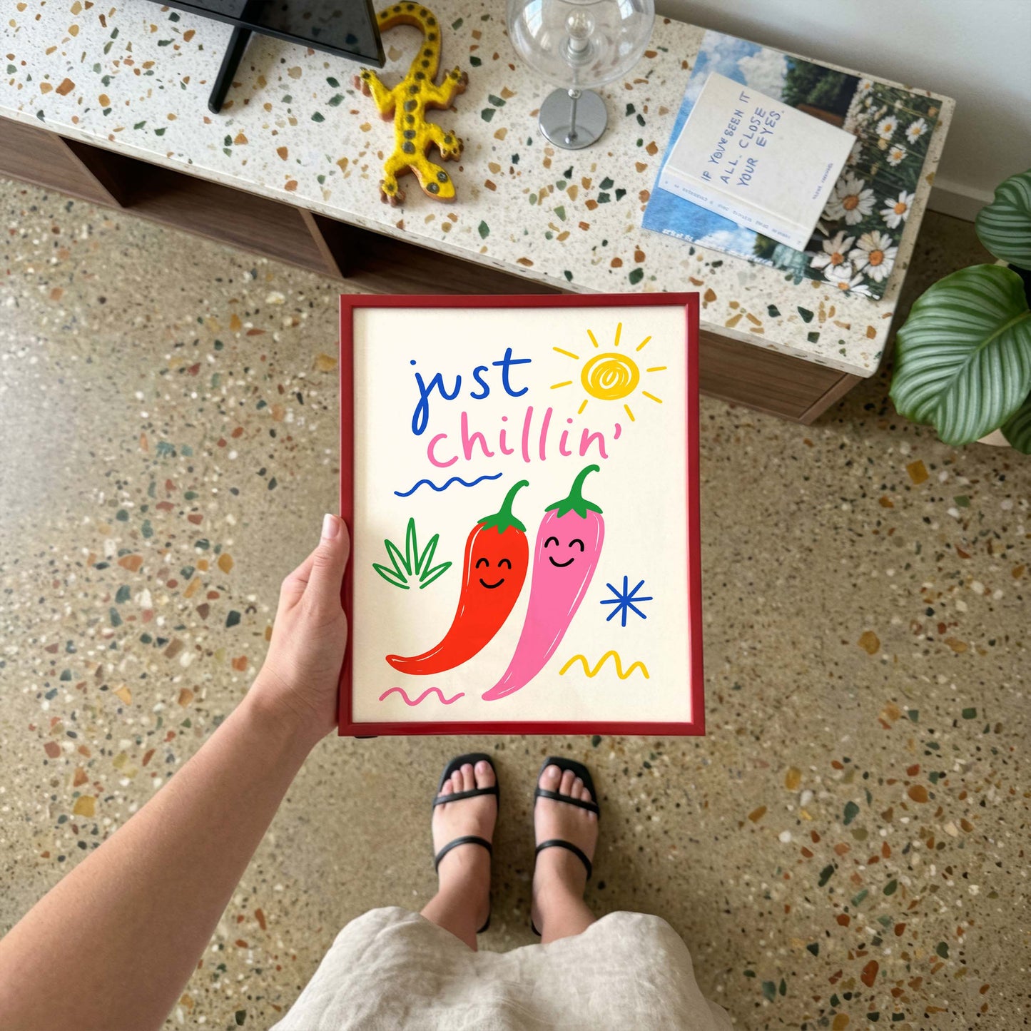 Just Chillin’ Chili Pepper Illustration