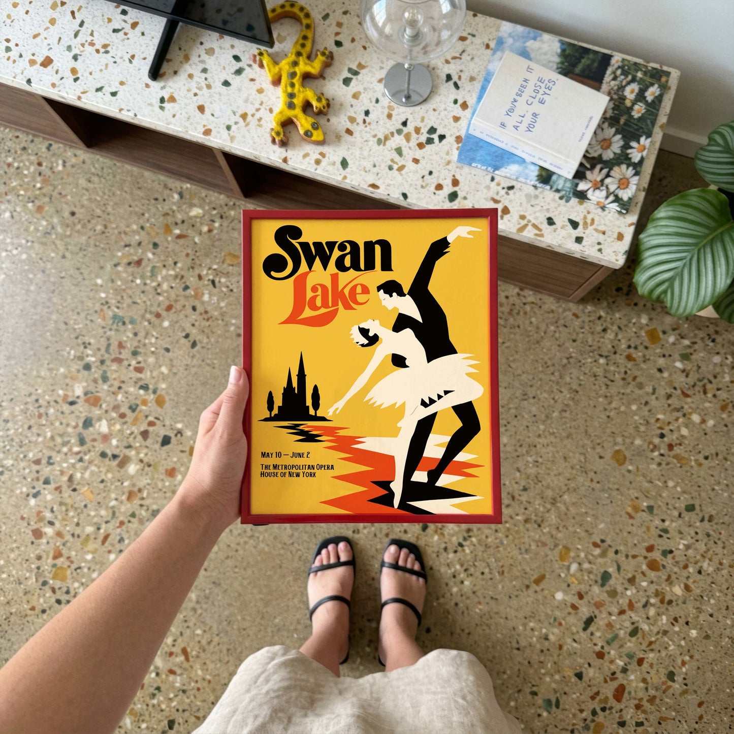 Swan Lake Ballet Vintage Poster