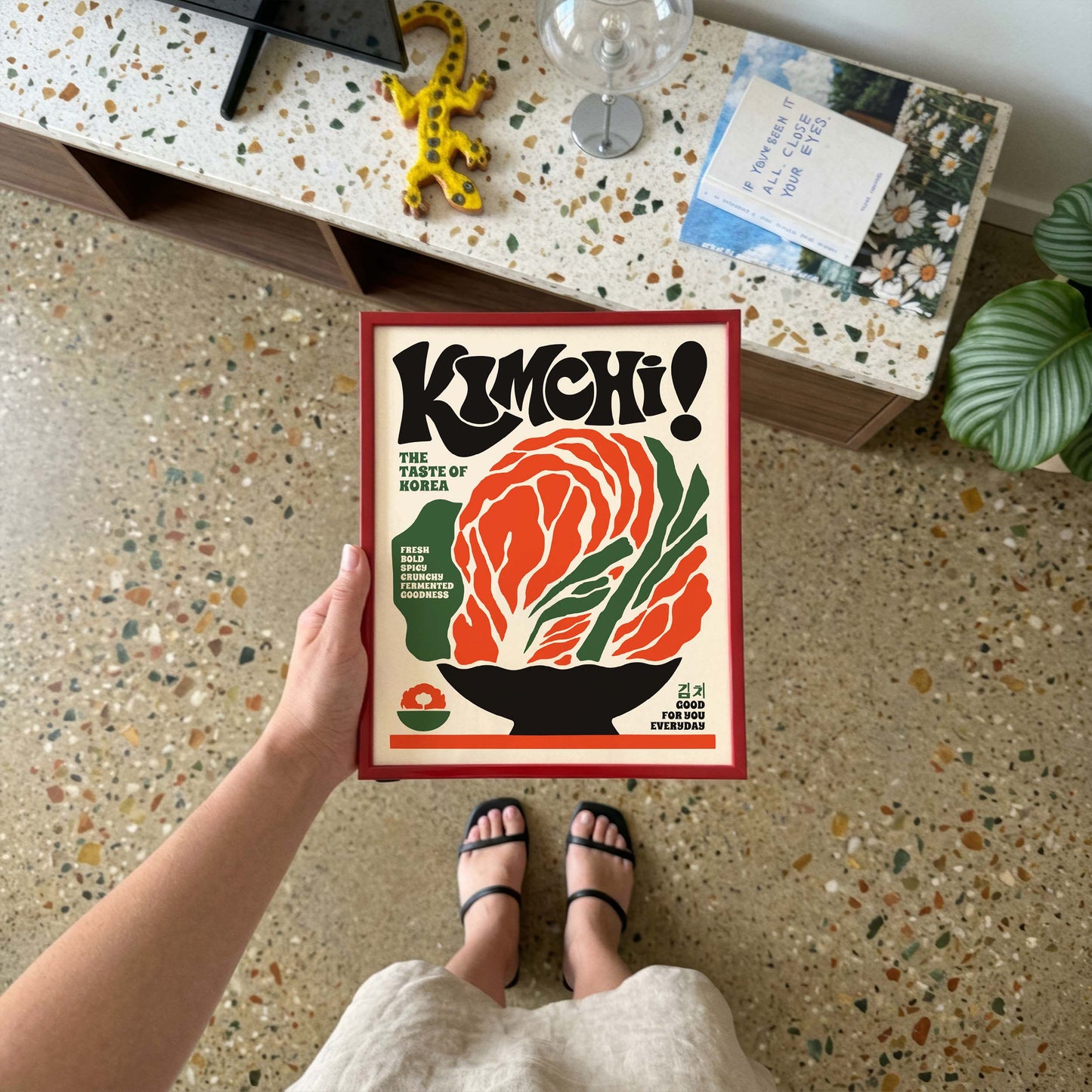 Korean Kimchi Kitchen Vintage Food Poster