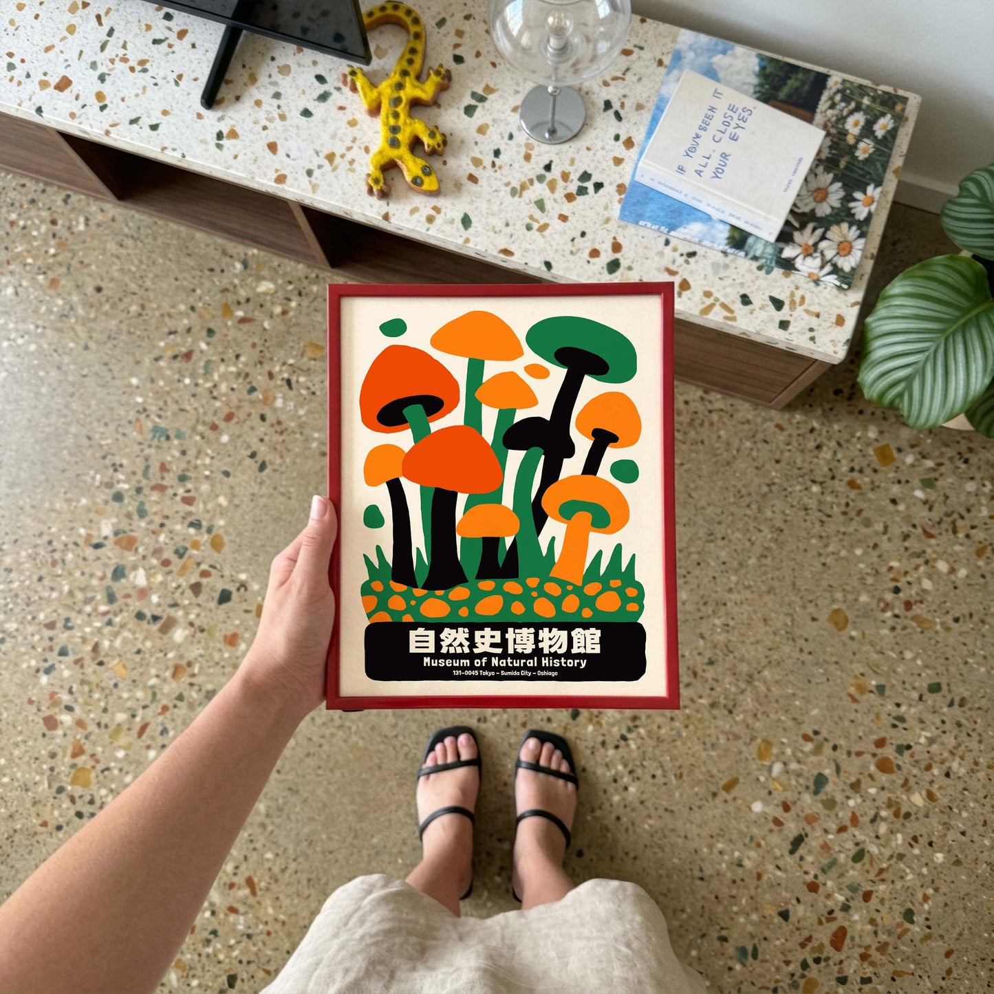 Japanese Fungi Poster Wall Art