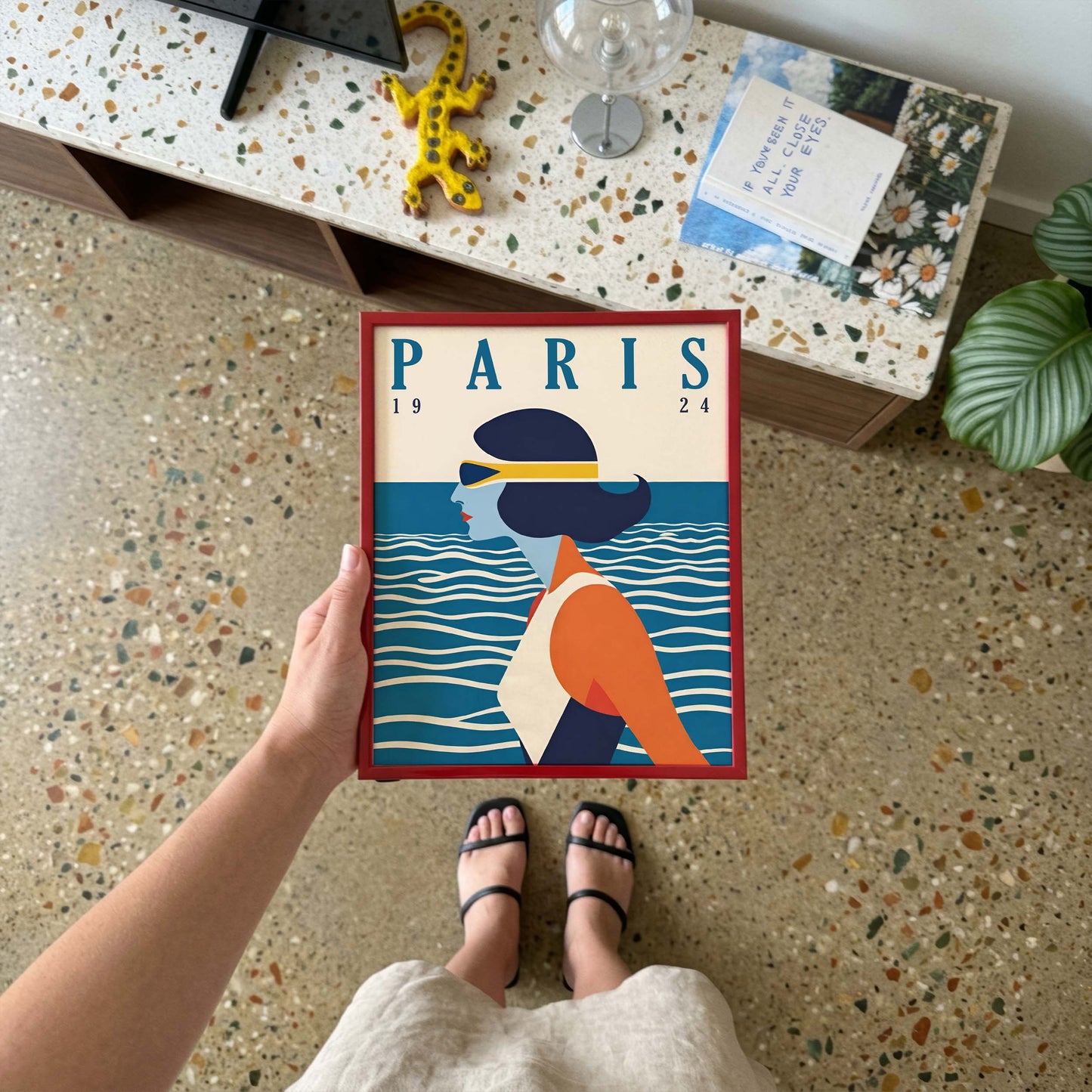 Paris Coastal Travel Poster Print