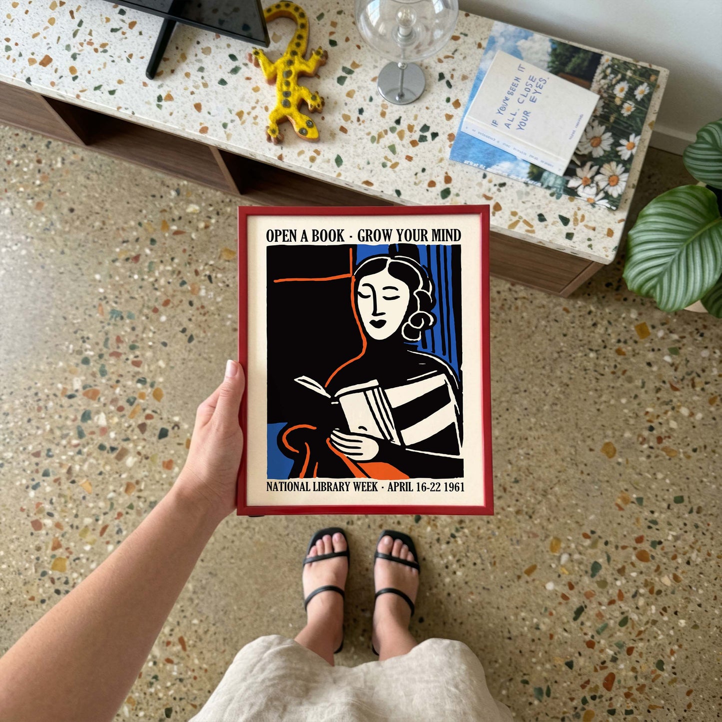 Library Week Reading Poster Wall Art