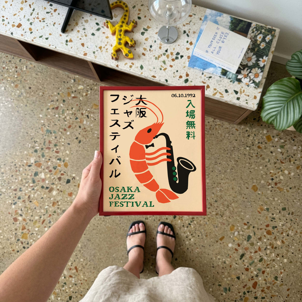 Shrimp Saxophone Poster For Dining Room