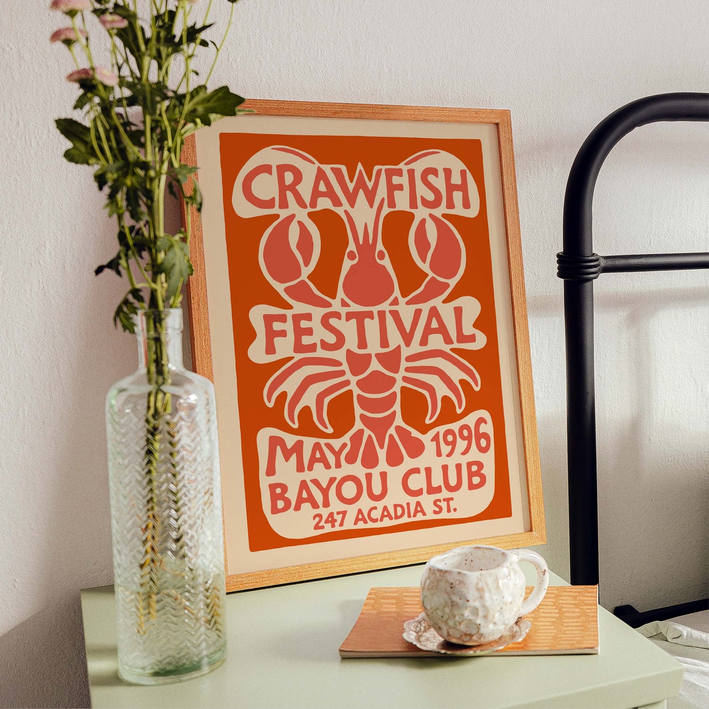 Retro Crawfish Festival Print