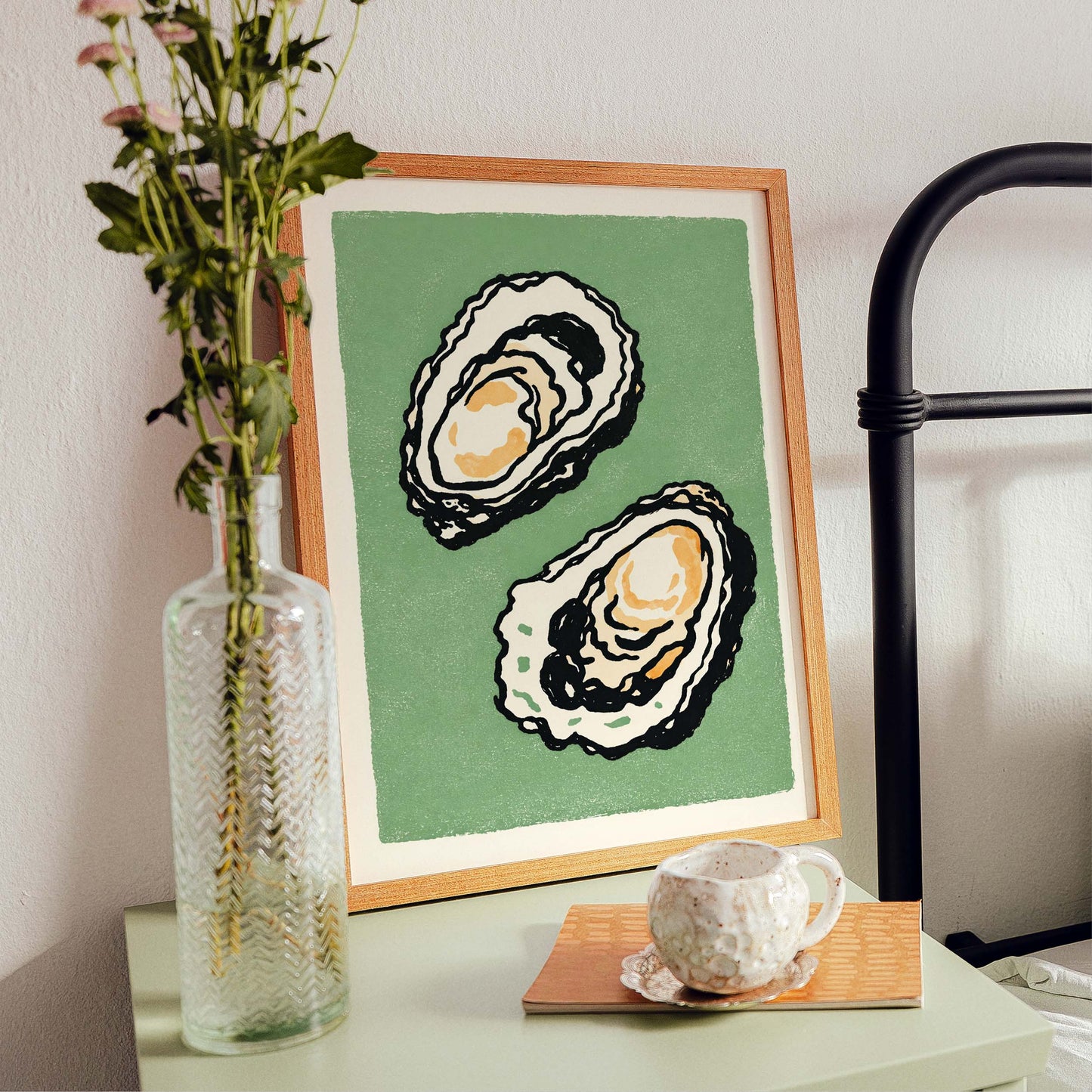 Minimal Oyster Illustration Poster