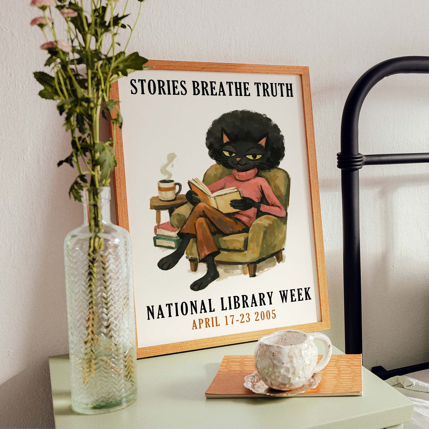 National Library Week Cat Poster