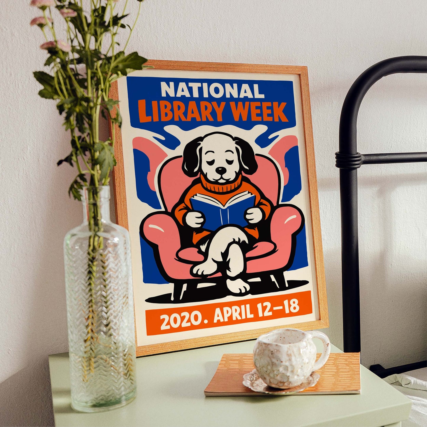 National Library Week Dog Poster Print