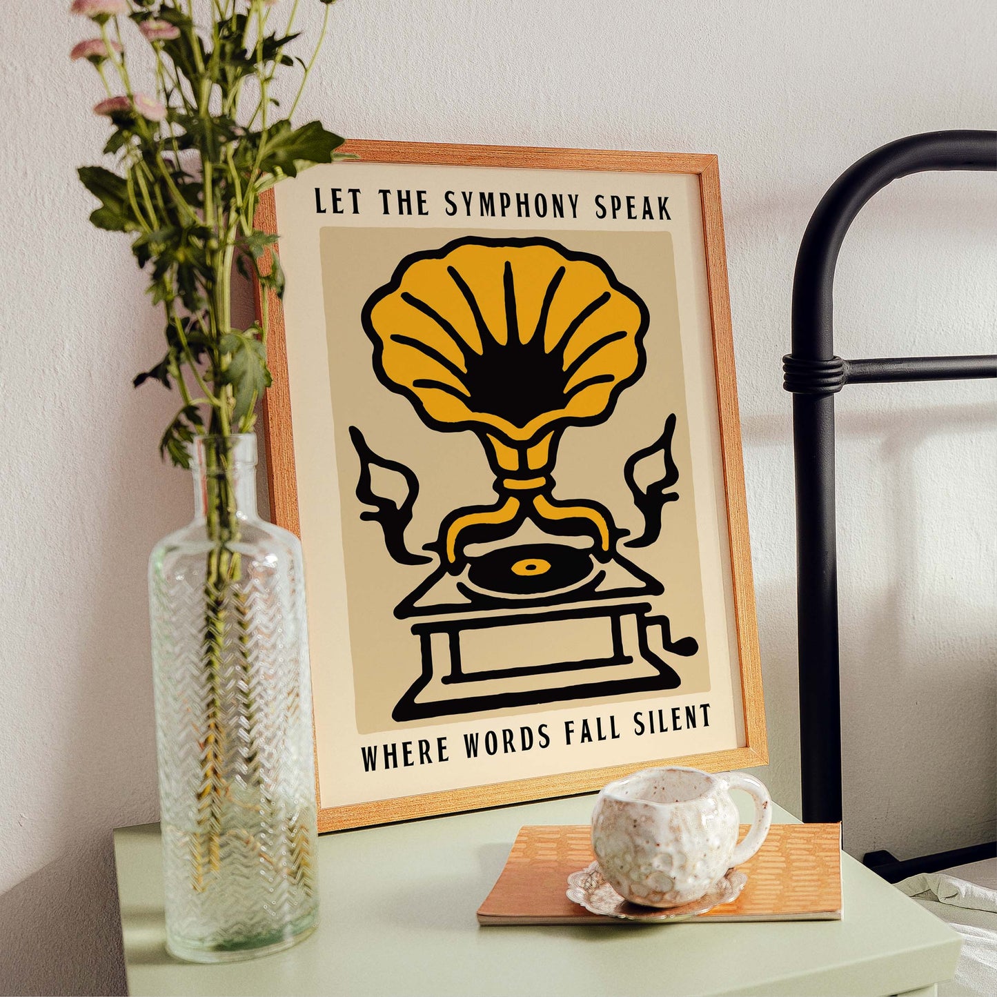 Vintage Gramophone Poster Wall Art