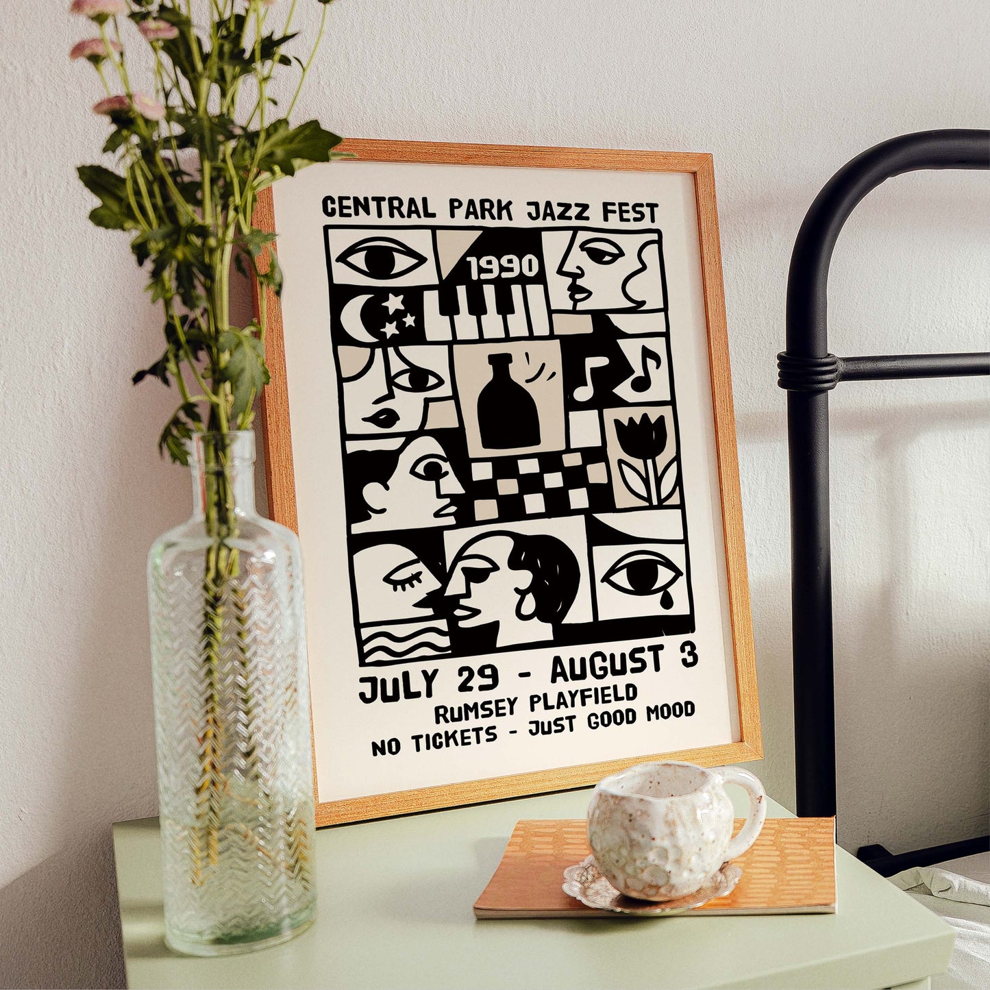 1990 Central Park Jazz Poster